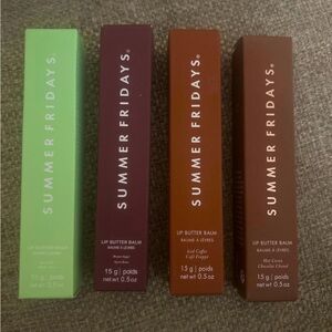 Summer Fridays Lip Butter Balm Sweet Mint Brown Sugar Iced Coffee Hot Cocoa